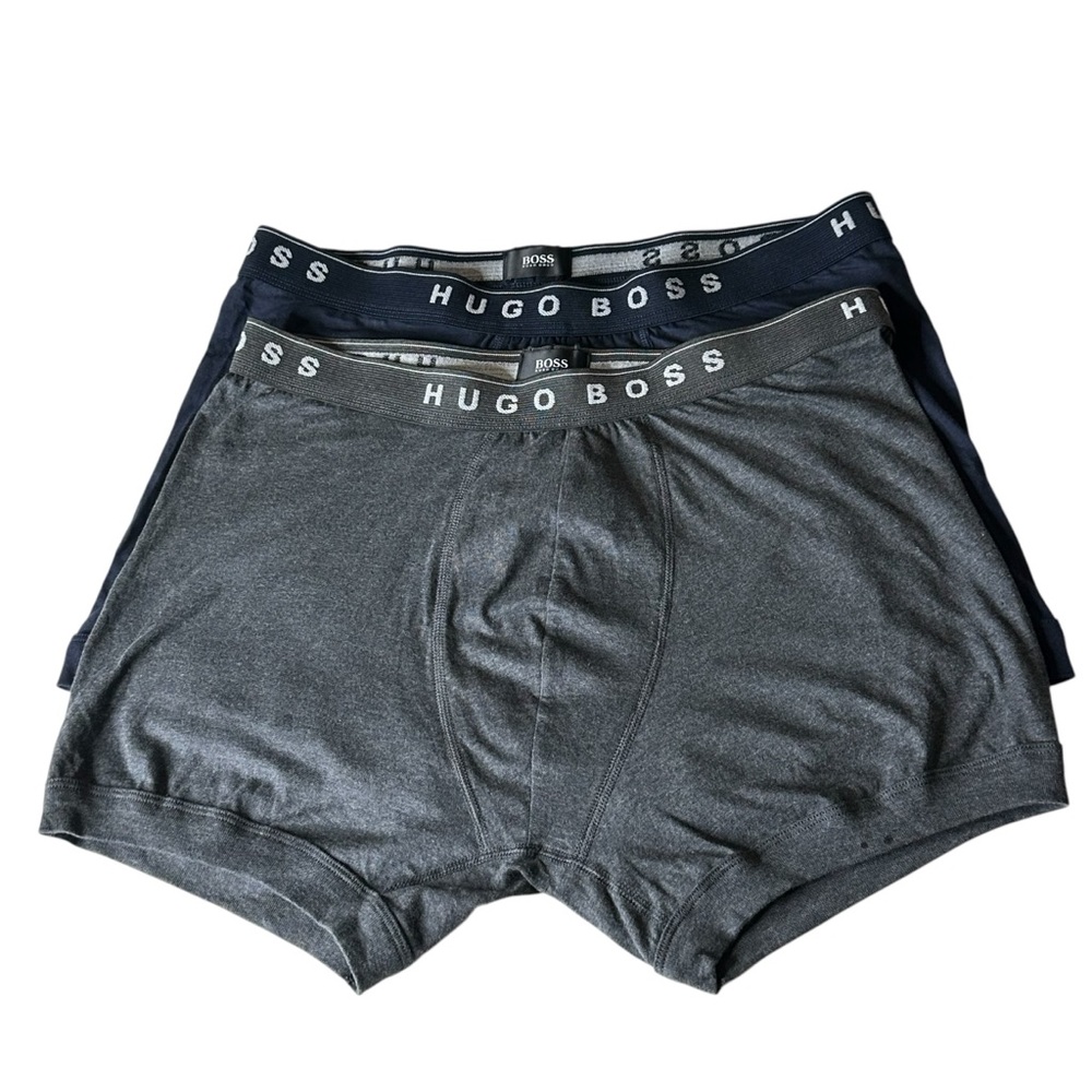 Hugo Boss 2 Pair Boxer Briefs #50239869 Men’s Underwear Blue/Gray XL